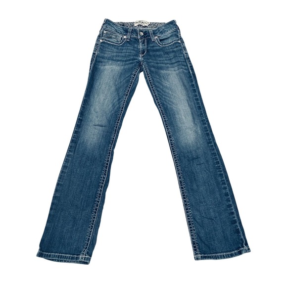 Ariat Denim - Ariat REAL Denim Jeans Womens 29R Mid Rise Straight Leg Western Cowgirl Rodeo